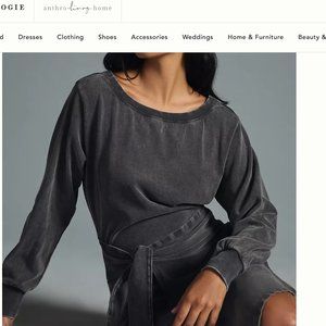 Daily Practice by Anthropologie Tie Front Lounge Mini Dress Size Large